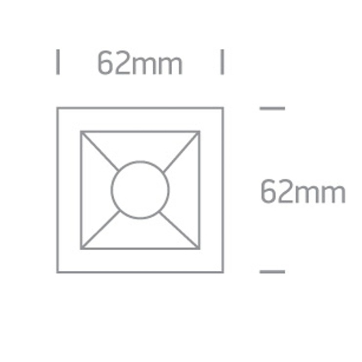 DOWNLIGHT CUAD. LED 6,5W 3000K IP20 DIM. ONE LIGHT.