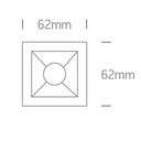 DOWNLIGHT CUAD. LED 6,5W 3000K IP20 DIM. ONE LIGHT.