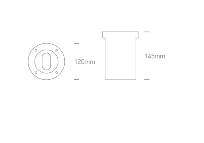 EMB. PISO 1xGU10 240V 10W IP67 ACERO AJUSTABLE ONE.