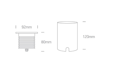 EMB. PISO LED 13W 3000K IP67 ACERO ONE.