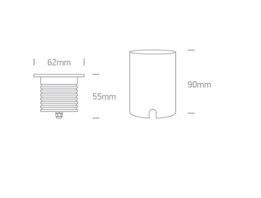 EMB. PISO LED 24V DC 3W 3000K IP67 ACERO ONE.