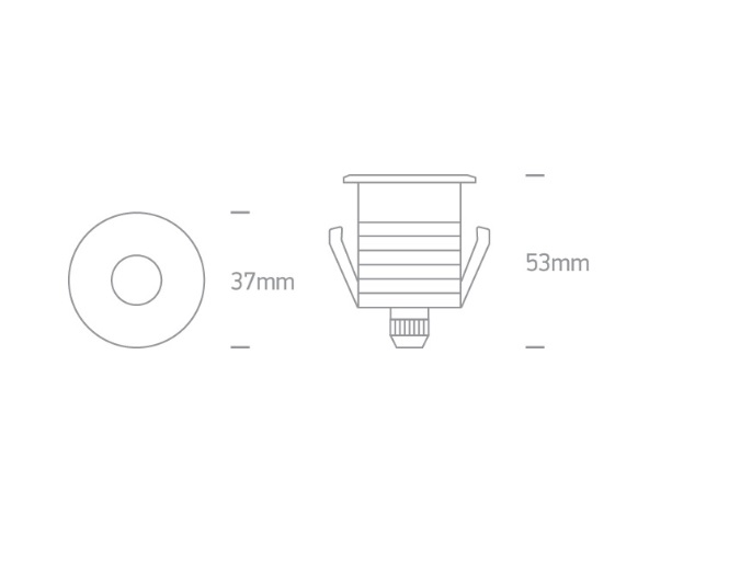 EMB. PISO LED 1W 3000K IP67 ACERO ONE.