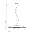 GINGER 60 WENGUE-BLANCO DIMMABLE MARSET