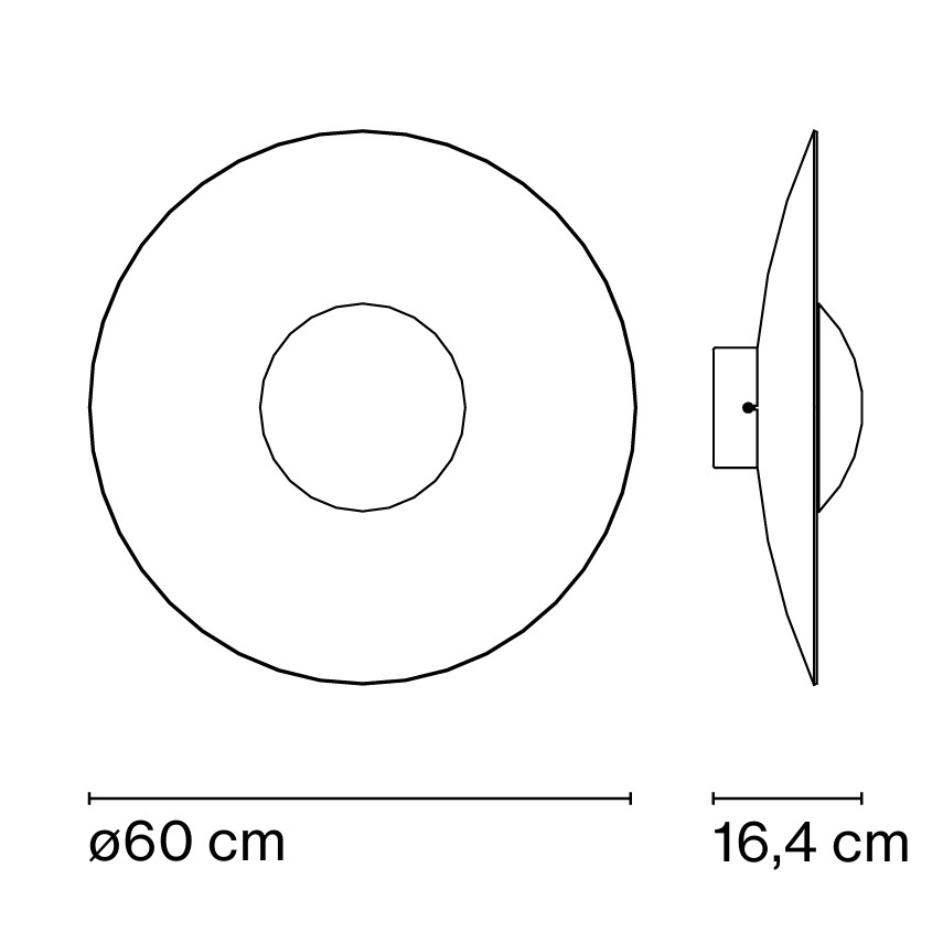 GINGER DE PARED 60CM ROBLEBLANCO MARSET.