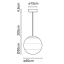 COLGANTE DIPPING LIGHT 30 LED TRIAC MARSET.