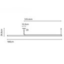 COLGANTE AMBROSIA NEGRO 1,80m MARSET.