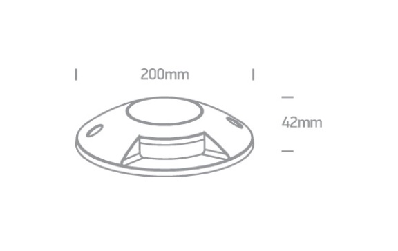 APLIQUE PISO LED 240V 6W 3000K IP67 GREY ONE.