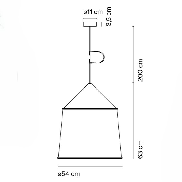 COLGANTE JAIMA 54cm. BEIGE MARSET.