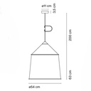 COLGANTE JAIMA 54cm. BEIGE MARSET.