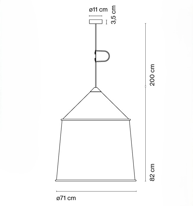 COLGANTE JAIMA 71cm. BEIGE MARSET.