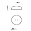 APLIQUE DE TECHO AZUL CIELO SOHO C 38 LED MARSET