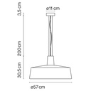 COLGANTE SOHO 57CM NEGRO MARSET