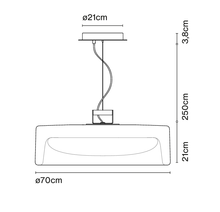 COLGANTE RINGO 70CM SMOKED MARSET