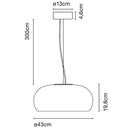 COLGANTE VETRA 43 AMBAR MARSET
