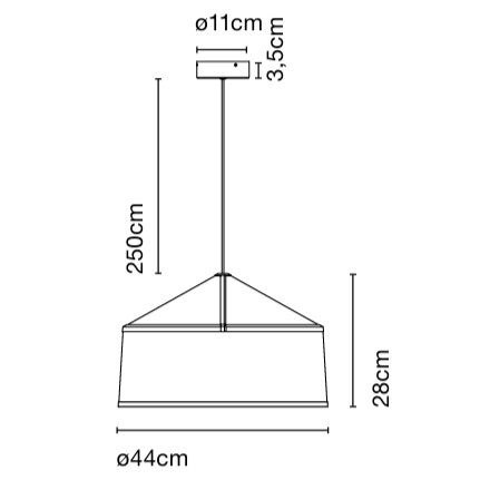 COLGANTE ZENC BLANCO 1XE27 MARSET
