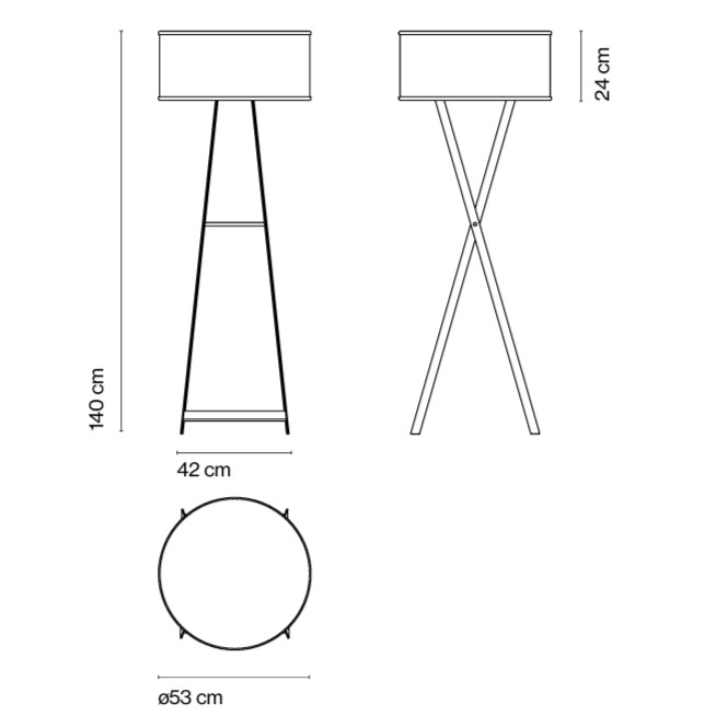 LÁMPARA DE PIE CALA 140 IP65 MARSET.
