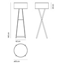 LÁMPARA DE PIE CALA 140 IP65 MARSET.