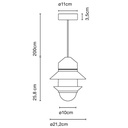COLGANTE SANTORINI IP65 MARSET.