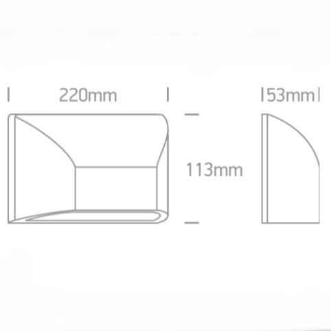 APLIQUE PARED  LED 6W  IP65 ONE LIGHT.