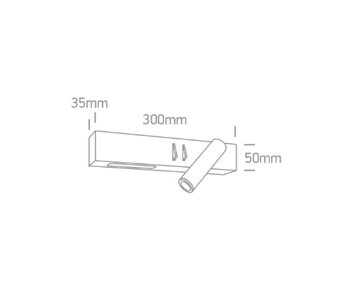 APLIQUE PARED LED 240V 3W+6W 3000K IP20 WHITE ONE (R)