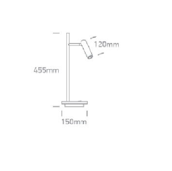 LAMPARA DE MESA LED 3W+6W 3000K IP20 ONE LIGHT.