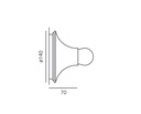 TETI 40w CRISTAL TRANSPARENTE ARTEMIDE.
