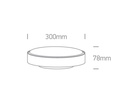 APLIQUE TECHO LED 240V 24W 3000K IP65 DIAM 30CM ANTRACITA ONE.
