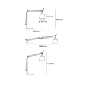 TOLOMEO BASCULANTE TAVOLO C/DIF SATIN 18cm ARTEMIDE.
