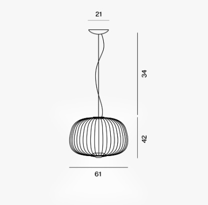 SPOKES 3 COLGANTE REG. ORO FOSCARINI.
