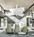 BIG BANG COLGANTE LED REGULABLE BLANCO FOSCARINI.