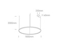 COLGANTE LED 100W CIRCLE RING ONE.