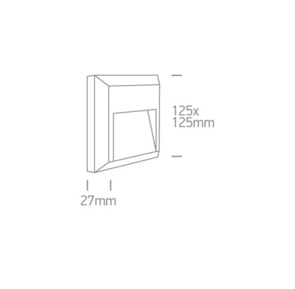 APLIQUE PARED LED WALL LIGHT 1W WW IP65 ONE.