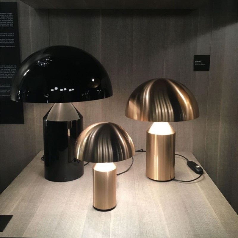 LAMPARA DE MESA ATOLLO SMALL SIZE SATIN BRONZE OLUCE.