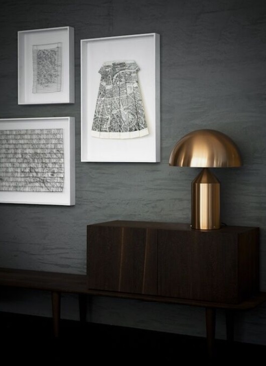 LAMPARA DE MESA ATOLLO SMALL SIZE SATIN BRONZE OLUCE.