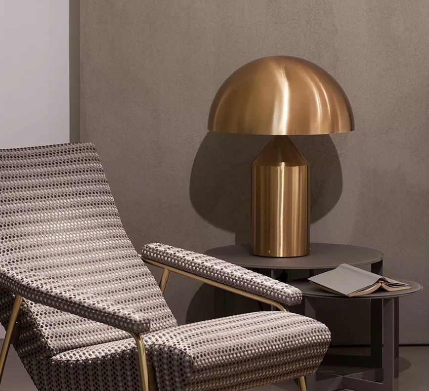 LAMPARA DE MESA ATOLLO SMALL SIZE SATIN BRONZE OLUCE.