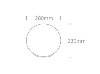 GLOBO SIMIL PIEDRA D=28 240V 1xE27 MAX 20W IP65 ONE.