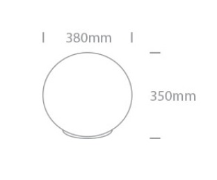 GLOBO SIMIL PIEDRA D=38 240V 1xE27 MAX 20W IP65 ONE.