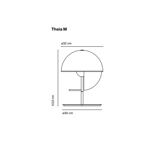 LAMPARA DE MESA THEIA ø30Cm LED SMD 11W MARSET.