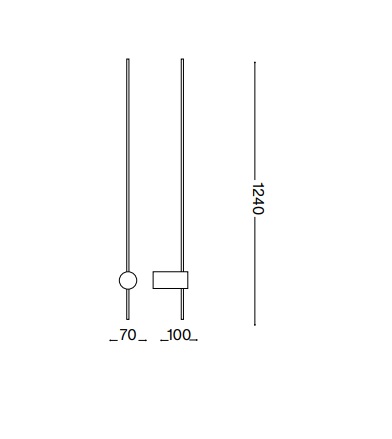 ESSENCE APLIQUE 20.0W NERO TRIOS LIGHTING.