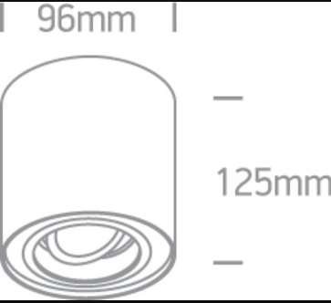 APLIQUE TECHO 1xGU10 240V 10W ADJUSTABLE  ONE.