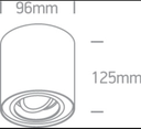 APLIQUE TECHO 1xGU10 240V 10W ADJUSTABLE  ONE.