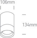 APLIQUE TECHO 1xE27 PAR 30 240V 20W IP54 ANTRACITE CILINDRICO ONE.