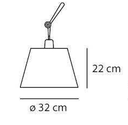 TOLOMEO DIFFUSORE PERGAMINO 32 ARTEMIDE.