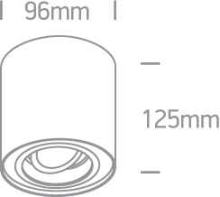 APLIQUE TECHO 1xGU10 MAX.10W IP20 ONE LIGHT.