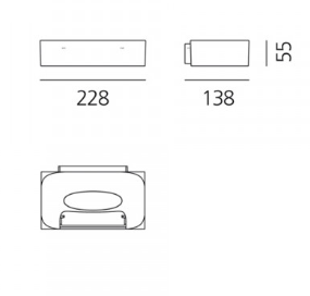 APLIQUE DE PARED 27W MELETE ARTEMIDE.