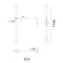 APLIQUE DE PARED IXA BLUE 9E ARTEMIDE.