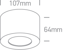 APLIQUE TECHO LED 8W 3000K IP20 R ONE LIGHT.