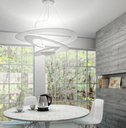 PIRCE SUSPENSION GRANDE HALOG. D 94cm. BLANCO. ARTEMIDE.