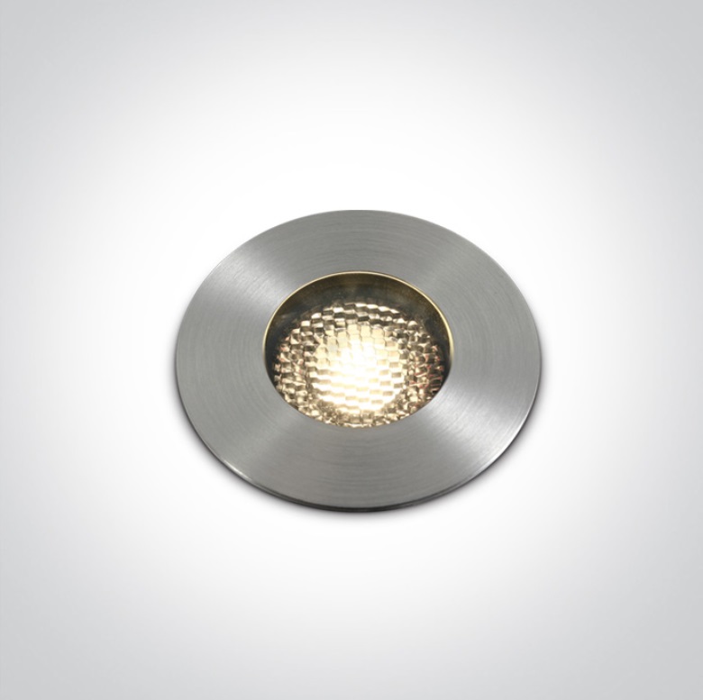 EMB. PISO LED 24V DC 3W 3000K IP67 ACERO ONE.