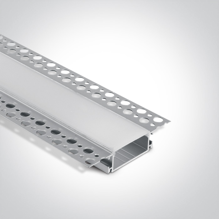 [27906TRAL] PERFIL EMB. ALUMINIO 2MTS + DIFUSOR OPAL PC TRIMLESS ONE LIGHT.
